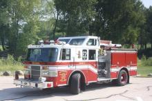 Engine 2 is a 1992 Pierce Lance